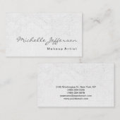 Maquillage Artiste Linen Damask Carte de visite (Devant / Derrière)