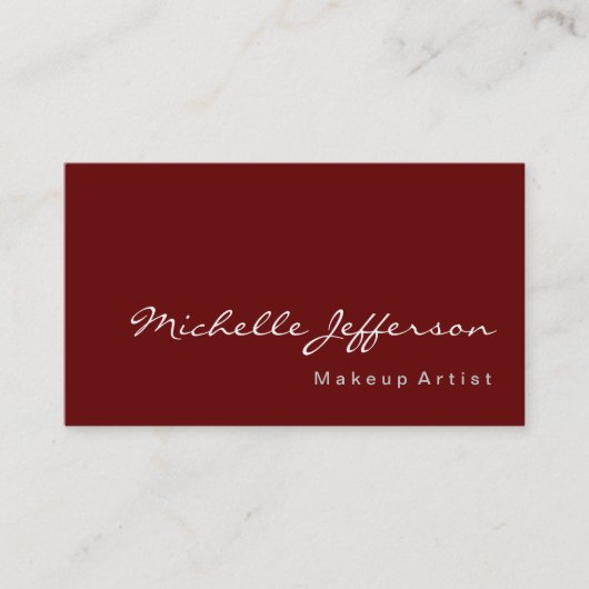 Maquillage Artiste Moderne Simple Carte de visite (Devant)