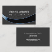 Maquillage Artiste Motif gris bleu Carte de visite (Devant / Derrière)