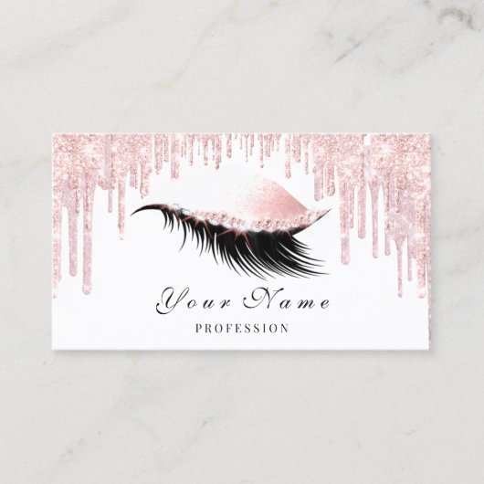 Maquillage Artiste Rose Eyelash Carte de rendez-vo (Devant)