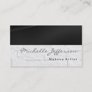 Maquillage Artiste Script Gris Carte de visite de