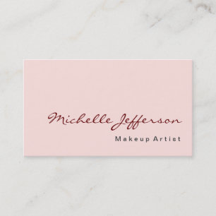 Maquillage Artiste Script Rose bruyant Carte de vi
