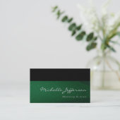 Maquillage Artiste Vert Noir Carte de visite stand (Debout devant)