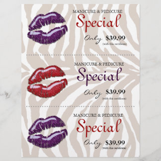 Maquillage Beauté Flyer Lèvres rouges brillantes Z