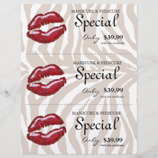Maquillage Beauté Flyer Lèvres rouges brillantes Z
