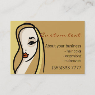 Maquillage blond de cheveux de modèle de carte de