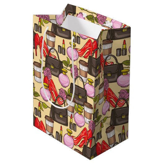 Maquillage Café Style Beauté Cadeau Sac (Dos Angle)