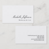 Maquillage Calligraphie Artiste Carte de visite bl (Devant / Derrière)