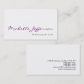 Maquillage calligraphie Artiste Carte de visite si (Devant / Derrière)