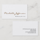 Maquillage Calligraphie Artiste Profession Carte d (Devant / Derrière)