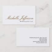 Maquillage Calligraphie Artiste Profession Carte d (Devant / Derrière)