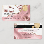 Maquillage Carte de crédit Stylisé Blush Pink Agat (Devant / Derrière)