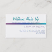 Maquillage carte de visite artiste (Dos)