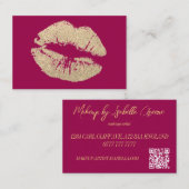 Maquillage Carte de visite - Baiser d'or (Devant / Derrière)