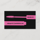 Maquillage carte de visite rose (Dos)