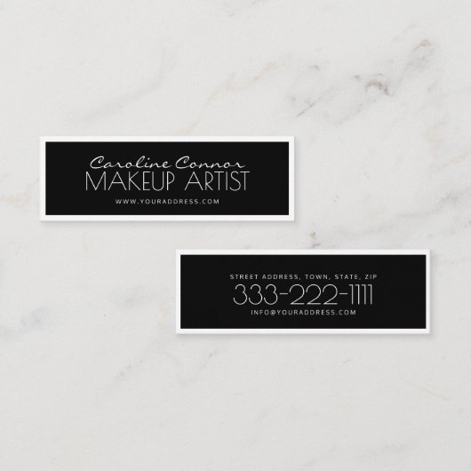 Maquillage - Carte frontière noire et blanche (Devant / Derrière)