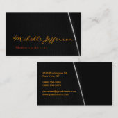 Maquillage couleur gris orange Artiste Carte de vi (Devant / Derrière)