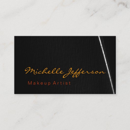 Maquillage couleur gris orange Artiste Carte de vi (Devant)