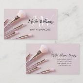 Maquillage de cheveux MUA Carte de visite Dusty ro (Devant / Derrière)