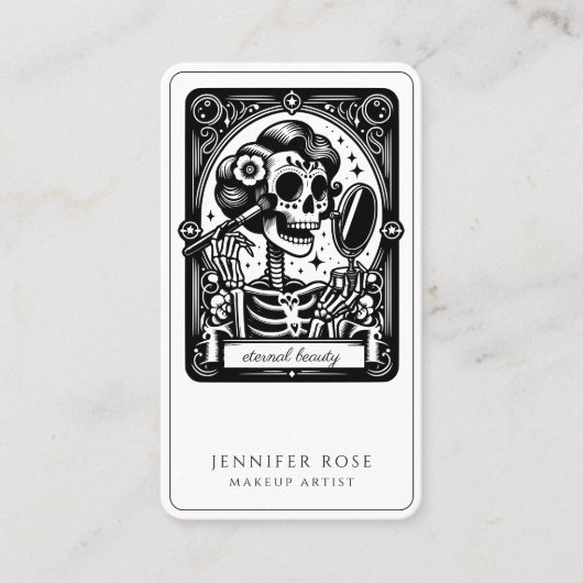 Maquillage de Tarot Artiste Squelette Carte de vis (Devant)