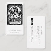 Maquillage de Tarot Artiste Squelette Carte de vis (Devant / Derrière)