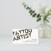 Maquillage de texte gras moderne Carte de visite (Debout devant)