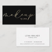 Maquillage de typographie élégant | CARTE DE VISIT (Devant / Derrière)