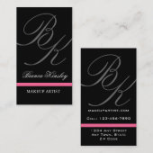 Maquillage élégant Artitst de cartes de visite de (Devant / Derrière)