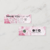 Maquillage en marbre rose Merci carte de fidélité (Devant / Derrière)
