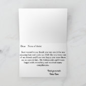 Maquillage et Carte de remerciements à cheveux (Intérieur)