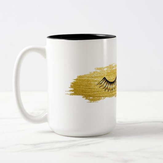 Maquillage Lashes Beauté White Coffee Mug (Gauche)