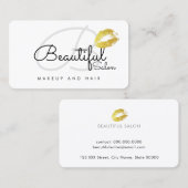 maquillage lips carte de contact / salon de beauté (Devant / Derrière)