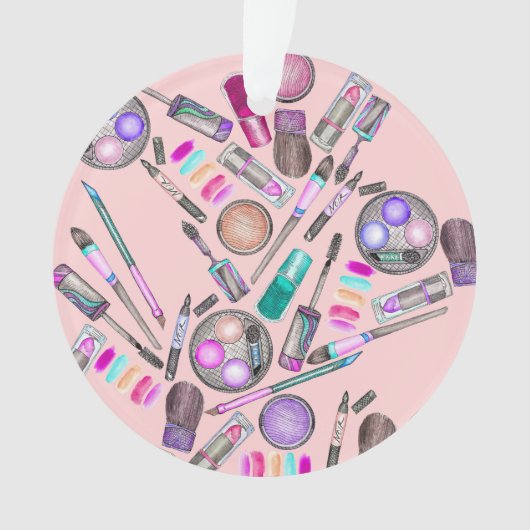 Maquillage peint à la main d'aquarelle de fille (devant)