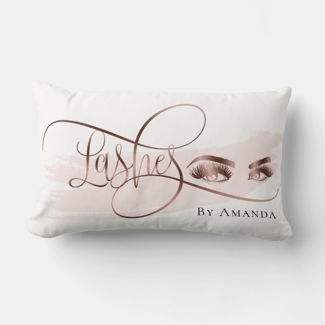 Maquillage Pinky Lash Beauté Blush Lumbar Coussin (Recto)