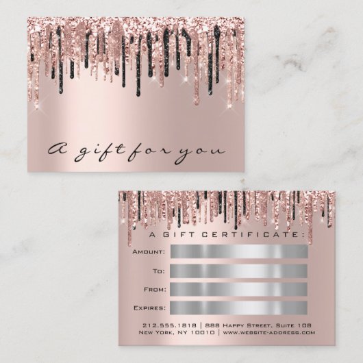 Maquillage Rose de certificat cadeau Eyelash Coiff (Devant / Derrière)