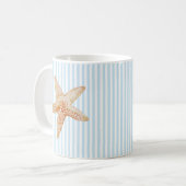 Maquillage Starfish Bleu Bande Art Mug (Devant gauche)
