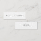 Maquillage tendance lin Artiste Carte de visite él (Devant / Derrière)