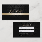 Maquilleur rayé de damassé d'or de carte de (Devant / Derrière)