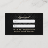 Maquilleur rayé de damassé d'or de carte de (Dos)