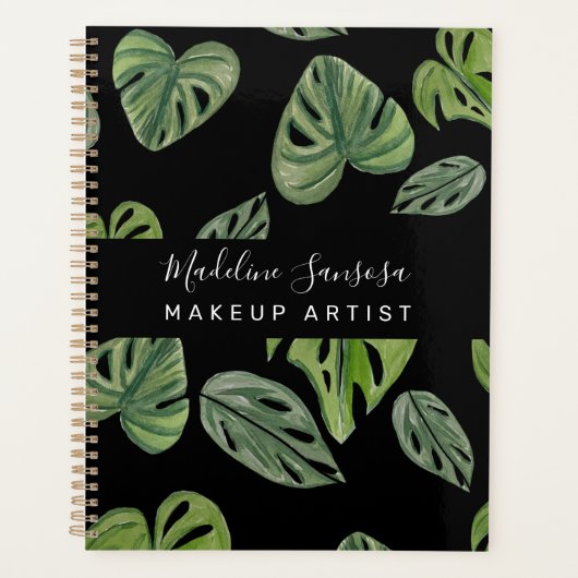 Maquilleuse Jungle Verdure Aquarelle Monstera (Devant)
