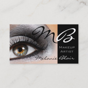 Maquilleuse Yeux Smokey Argent Carte de Visite