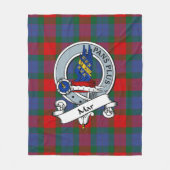 Mar Clan Badge Tartan Pset Fleece Deken (Voorkant)