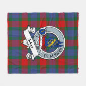 Mar Clan Badge Tartan Pset Fleece Deken (Voorkant (Horizontaal))