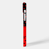 Mara - Naam Sjabloon, Stijlvolle rode en zwarte ha Case-Mate iPhone Case (Achterkant / Links)