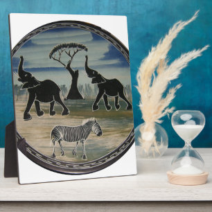 Mara Trompet Glory Afrikaanse Olifant Zebra Olie P Fotoplaat
