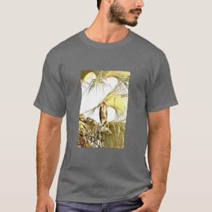 Marabo Ooievaar in de reusachtige palmbladeren. T- T-shirt