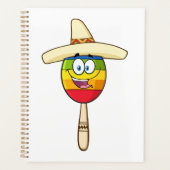 Maraca avec Sombrero Fiesta Colorée (Devant)