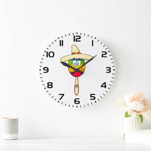 Maraca met Sombrero Kleurrijk Feest Grote Klok