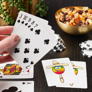 Maraca met Sombrero Kleurrijk Feest Pokerkaarten