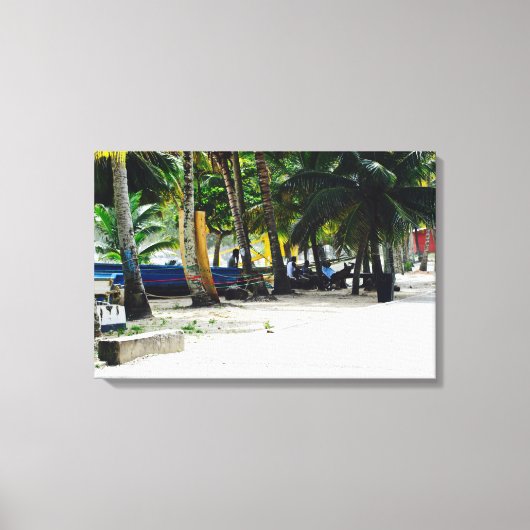Maracas Beach - Trinidad - Toile Art - Pirogues (Recto)